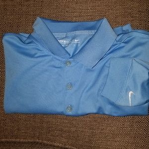 Nike Golf Dri Fit Long Sleeve Blue Size Medium